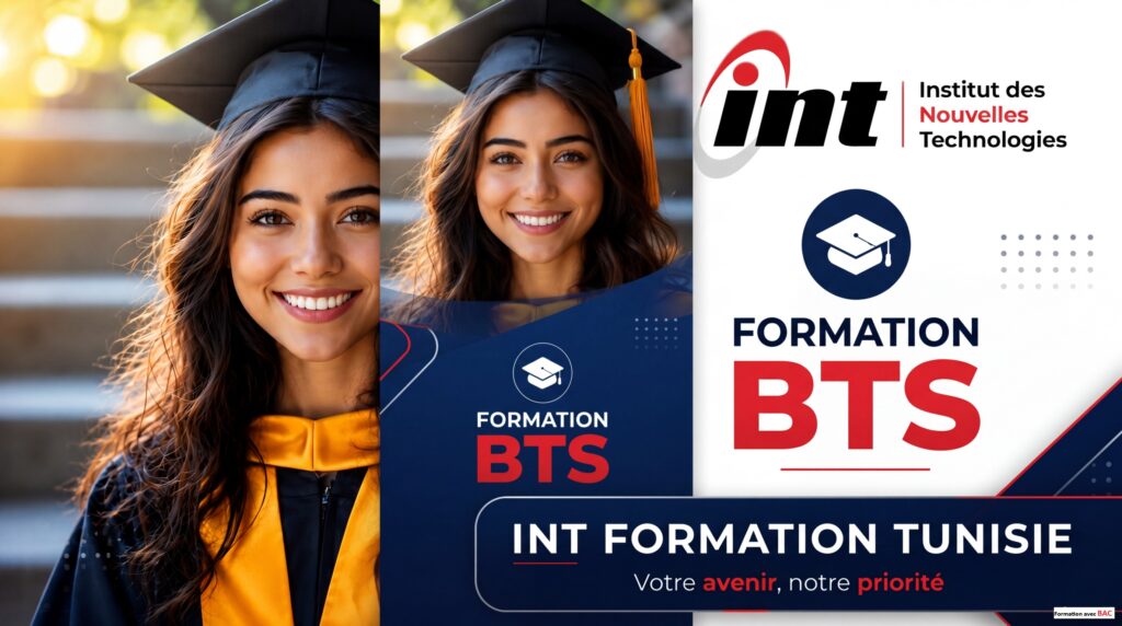 Formation BTS en Tunisie à l'INT – Étudiants suivant une formation professionnelle diplômante reconnue avec le baccalauréat.